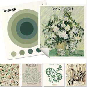 NEW Set of 6 Swedish Dishcloths - European Artists Parisian Designs, Reusable